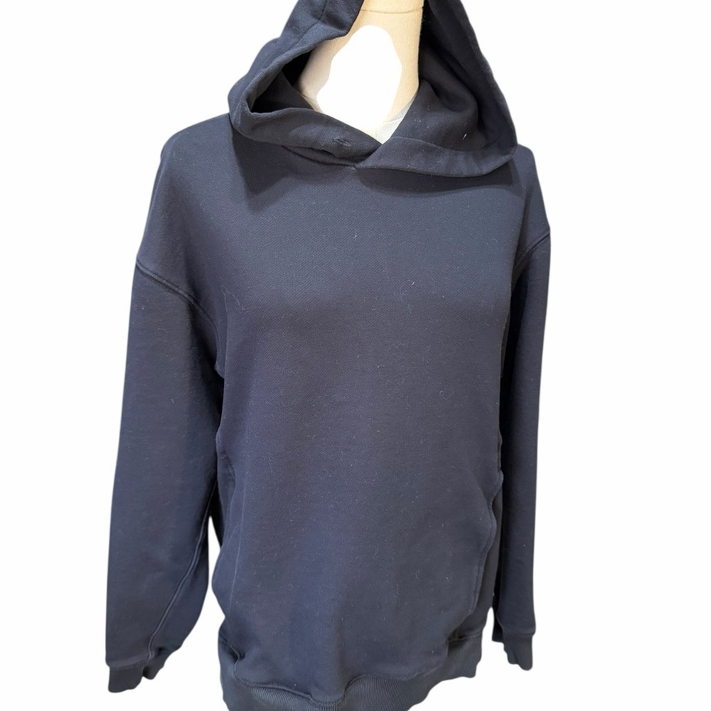 Theory Pullover Black Cotton Hoodie Womens Medium